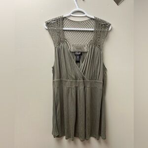 Fylo Women’s Dark Green Tank Top with Mesh Back